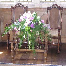 Cala lily, lisianthus and anthurium top table decoration